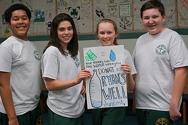 OLPH seventh graders rally around water charity