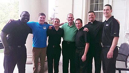 Two priests, three seminarians, one faith:  The 'Biking4Vocations' bicycling pilgrimage arrives in the Diocese of Trenton