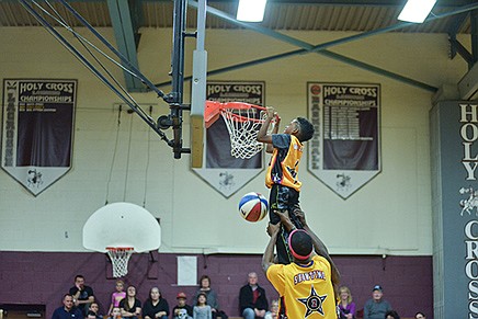 Thrills, Chills, and Spills -- Burlco Catholic Crusaders, Harlem Wizards shine spotlight on Catholic Schools Week