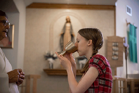 Close Contact - Faithful moved by opportunity to venerate chalice of St. Padre Pio in Barnegat 