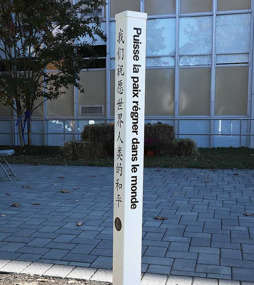 Mater Dei Prep students gather for Peace Pole dedication