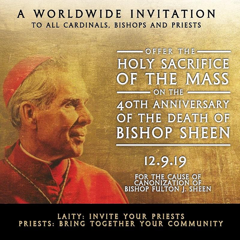 Catholics pledge to have Masses said in support of Sheen beatification