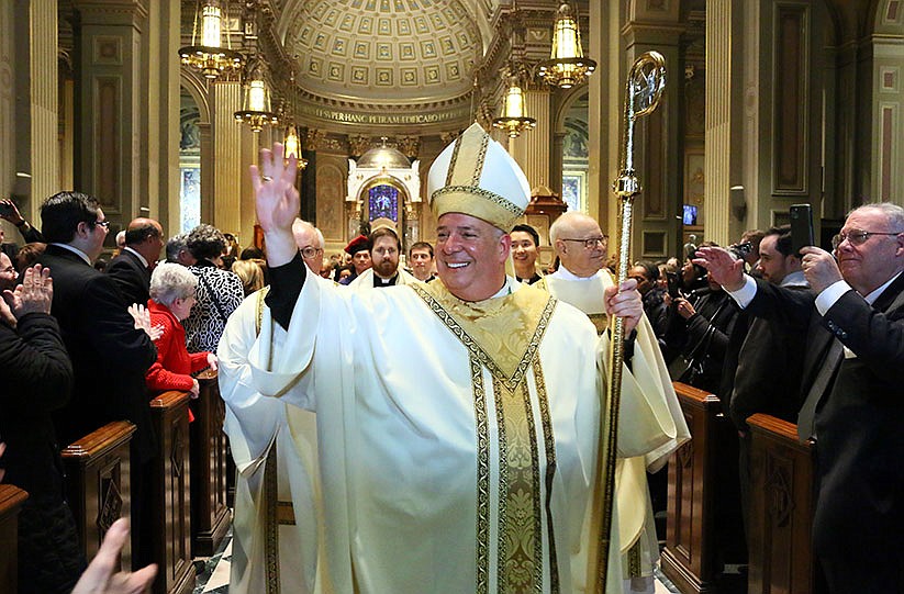 Roar from congregation greets Philadelphia's new shepherd at installation