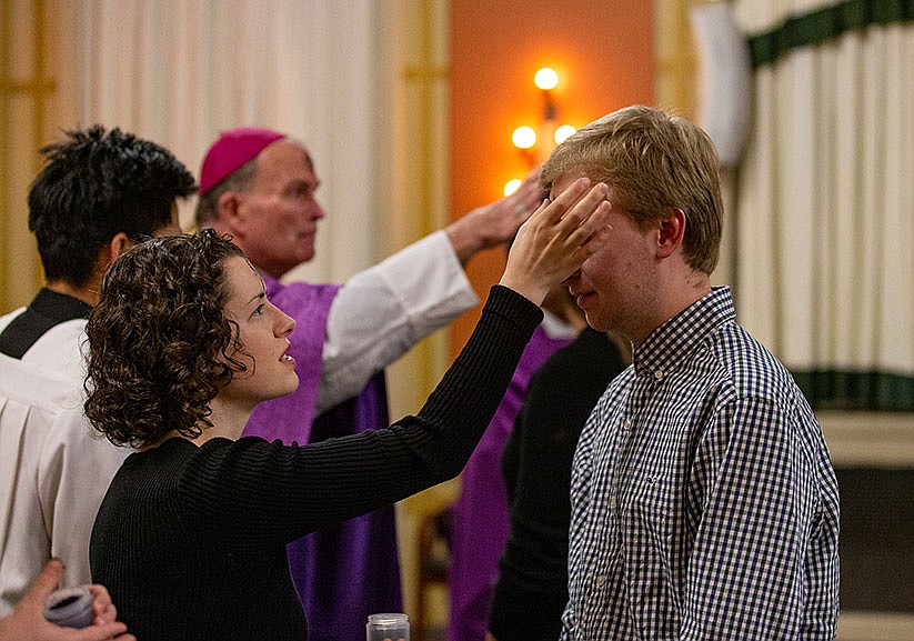 Bishop celebrates Ash Wednesday Mass at Monmouth University