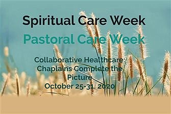 Chaplains focus of Pastoral Care Week Oct. 25-31