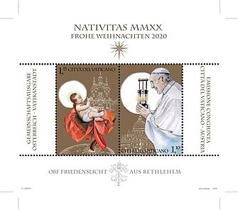 Vatican Christmas: Details of stamps, Nativity scene, tree released