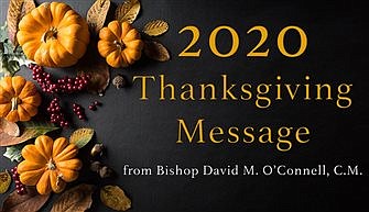 A message from Bishop O'Connell: Thanksgiving – taking gratitude a step further
