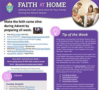 Diocese’s Faith at Home aims to enrich Advent season