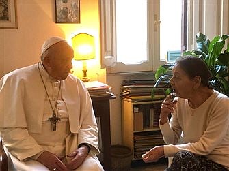 Pope, Holocaust survivor talk about the importance of remembering