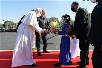 Pope arrives in Iraq, promoting peace, tolerance, equality