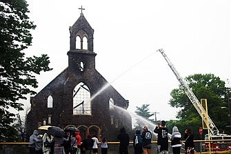 Fire destroys landmark church in historic Philadelphia neighborhood