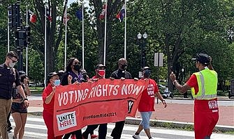 Hundreds march for voting rights, justice near U.S. Capitol; 200 arrested