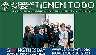 #GivingTuesday/MartesparaDar: oportunidad de apoyar a escuelas católicas