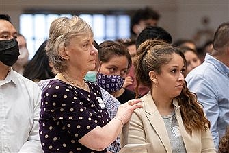 At Rite of Election, Bishop accepts names of those preparing to become Catholic