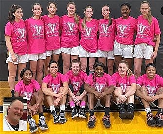 Girls BB team ties tribute to former SJV coach with breast cancer fundraiser