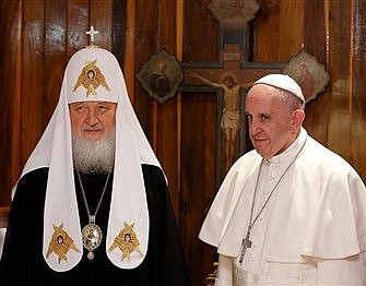 Pope tells Russian patriarch they are not 'clerics of the state'