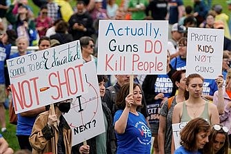 Speaker at Washington anti-gun rally says nation must 'replace the hate'