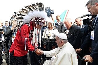 Pope arrives in Canada focused on elders and on repentance