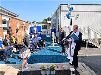 A new playground for PreK3 students in St. Benedict School