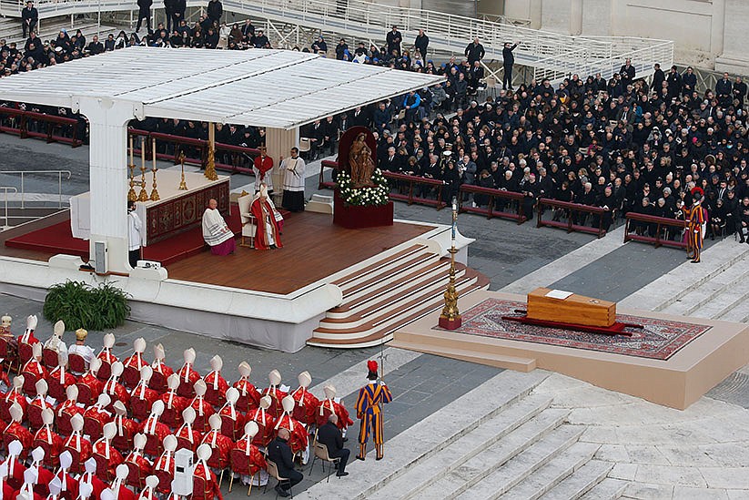 At funeral, Pope remembers Benedict's 'wisdom, tenderness, devotion'