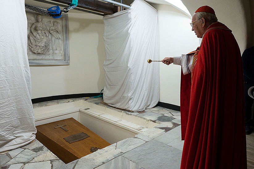 The saints' spot: Pope Benedict XVI laid to rest where two canonized popes were buried