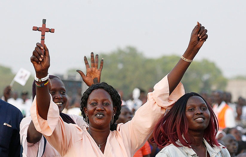 Praying with South Sudan's Christians, leaders urge new steps toward unity