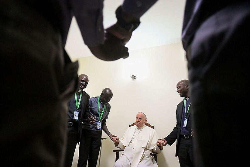 Pope tells Jesuits in Africa he twice refused to become a bishop