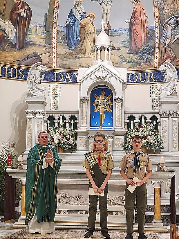 Scouts, leaders receive honors for advancing Catholic faith