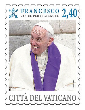 Vatican stamps commemorate pope's 10th anniversary