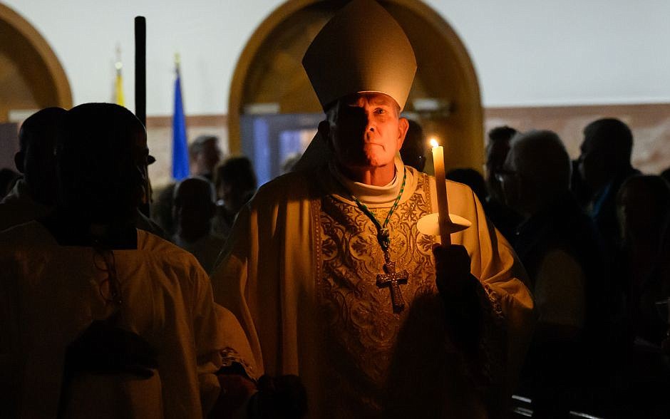 UPDATED: New life and victory over death emphasized by Bishop at Easter Vigil