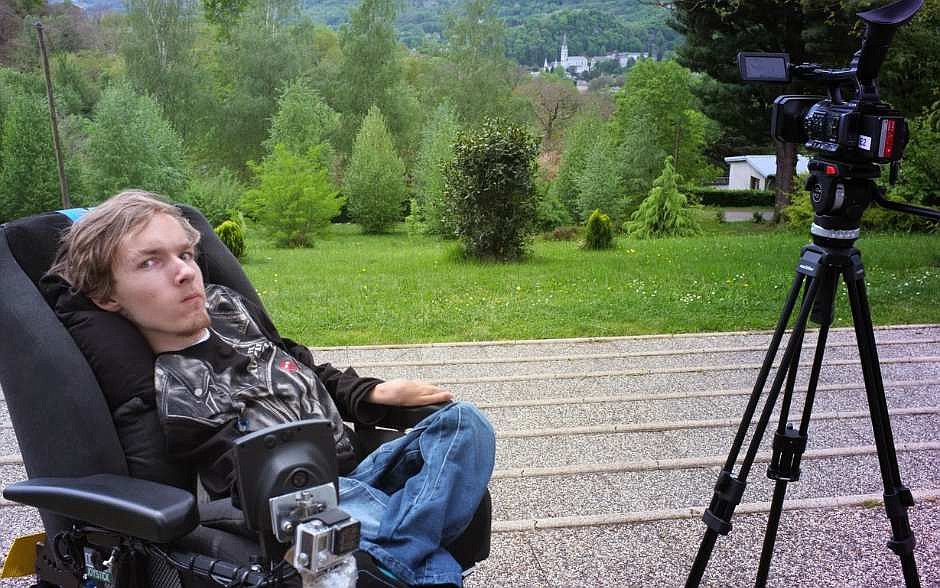 Despite disability, young man directs film – in Lourdes, France